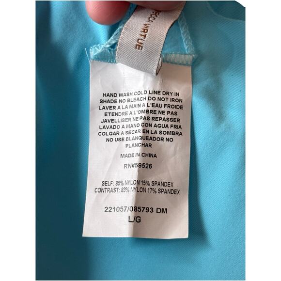 Becca by Rebecca Virtue Monte Carlo Ribbed one piece swimsuit size Large L - Picture 6 of 7